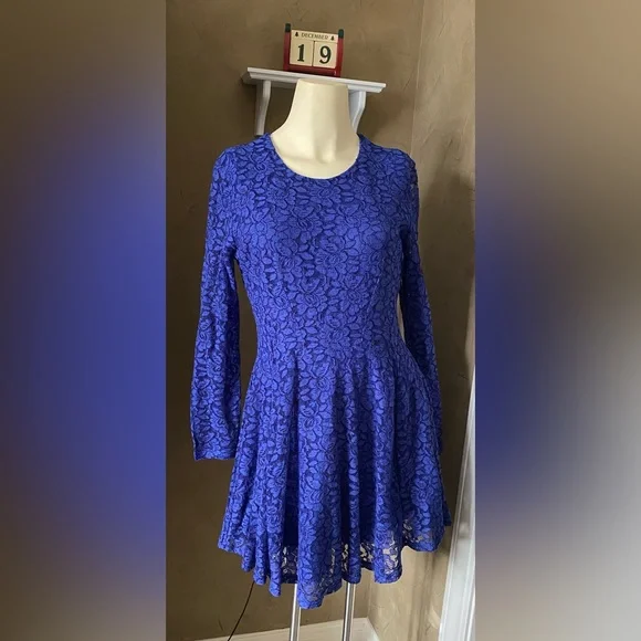 H&M | Dresses | Hm Royal Blue Floral Lace Swing Mini Dress Womens Size 2 | Poshmark H&M | Dresses | Hm Royal Blue Floral Lace Swing Mini Dress Womens Size 2 | Poshmark